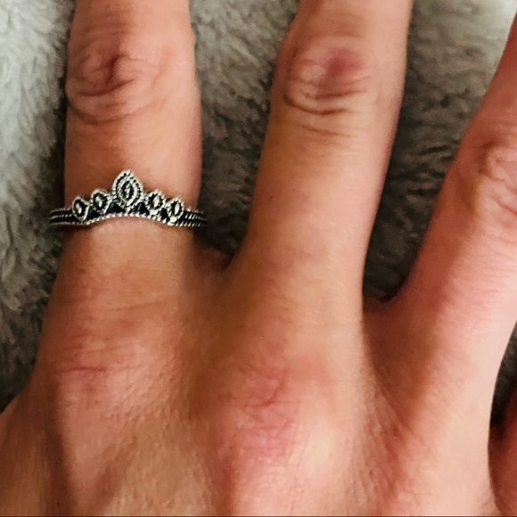 Handmade Sterling Silver Bohemian Princess Tiara Ring - Picture 5 of 9